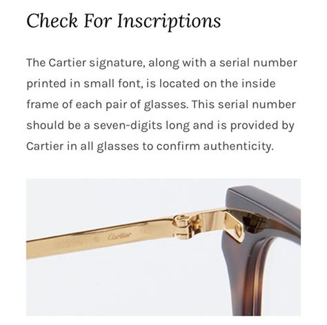 cartier serial number glasses|check cartier serial number online.